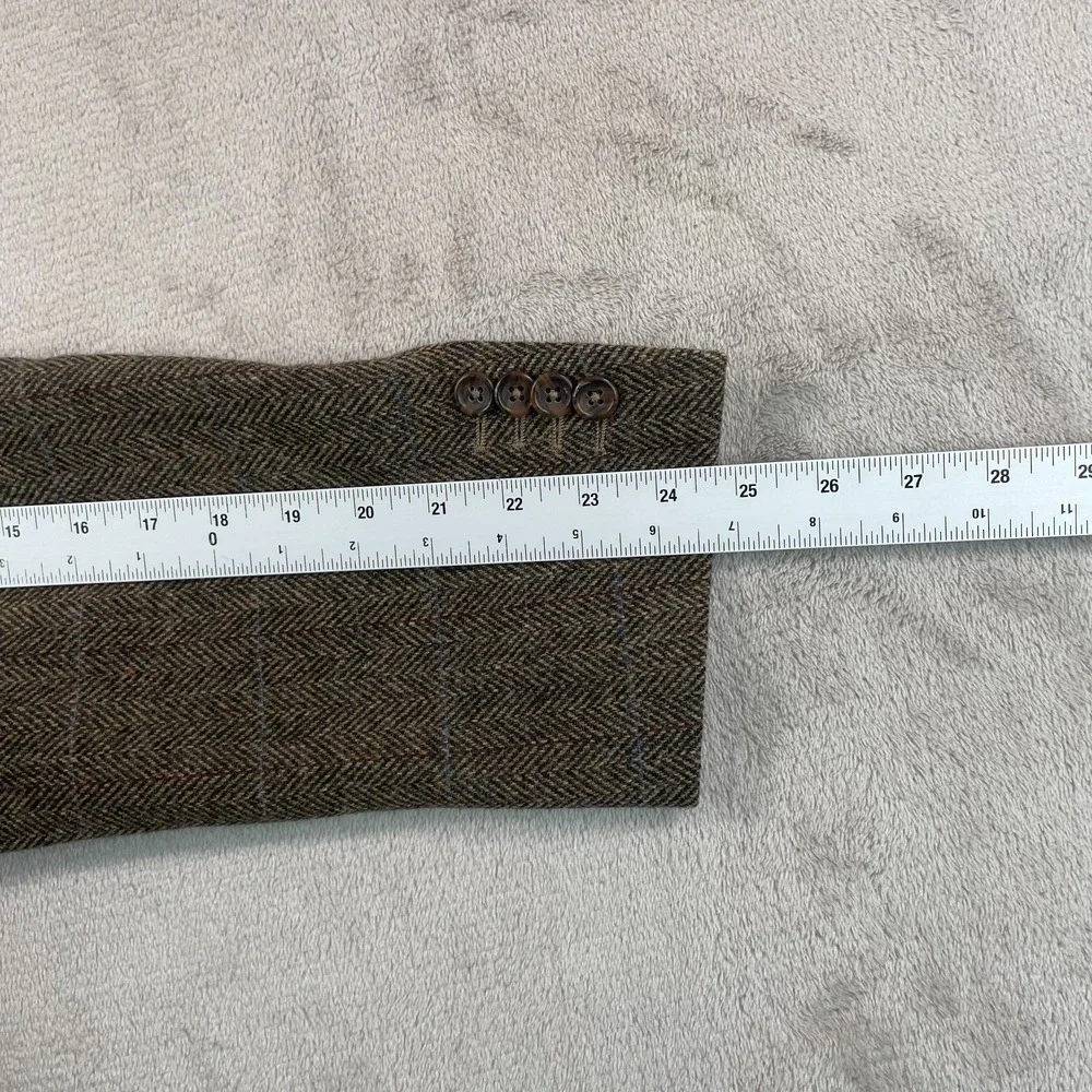 BANANA REPUBLIC Blazer Sport Coat Jacket Men 40R Brown Wool Herringbone Office‎